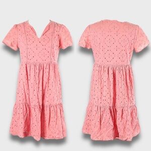 KNOX ROSE NWT BOHO COTTAGECORE EYELET OPEN EMBROIDERY PEACH - S